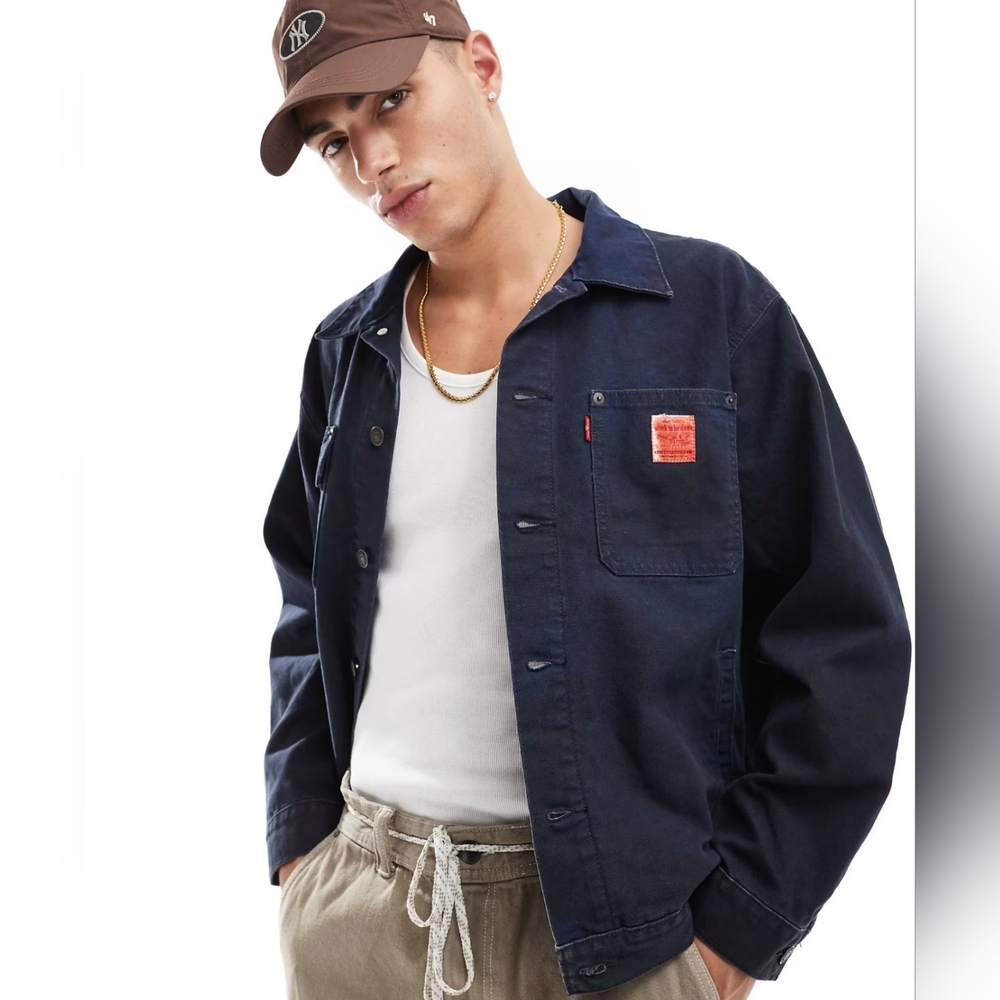 Levi's Vintage Navy Zip-Up Workman Coat Jacket